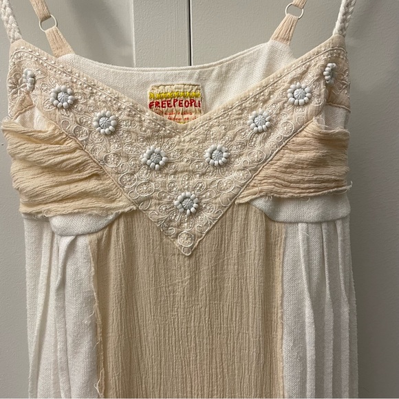 Vintage Free People Embellished Gauze Midi Dress - Picture 4 of 11